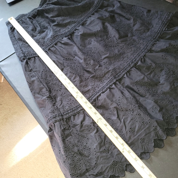 New Jason Wu Black Eyelet Peasant Midi Skirt XS - Picture 9 of 11